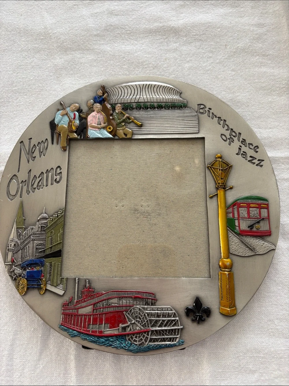 New Orleans Decorative Photo Frame - Multicolor Jazz Motifs